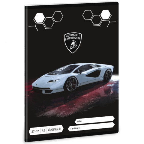 Lamborghini kockás füzet