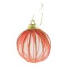 Lampion Hatású Karácsonyfa Dísz, Organza, 3 Darab / Csomag, 8 Cm