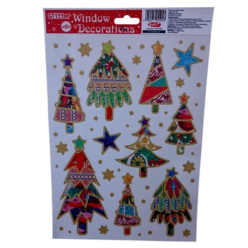 Karácsonyi ablak matrica A4-es vegyes mintákkal