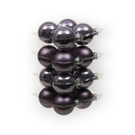 Fagyos lila üveg gömb 5,7cm