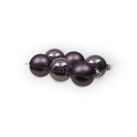 Fagyos lila üveg gömb 8cm