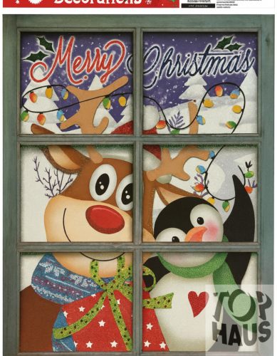 Ablak matrica Hóemberek 30x42cm