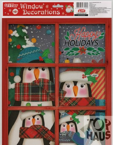 Ablak matrica Hóemberek 30x42cm