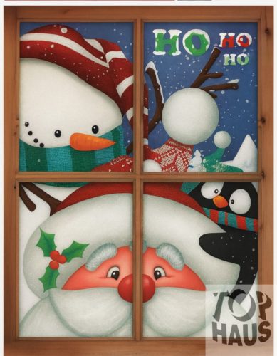 Ablak matrica Hóemberek 30x42cm