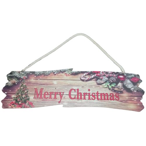 Karácsonyi ajtótábla felírattal