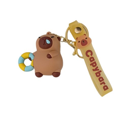 Capybara úszóöves kulcstartó