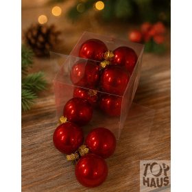 Élénkpiros üveg gömb 055078