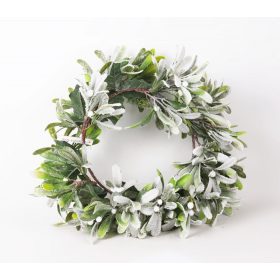 Koszorú fagyöngy havas 42cm