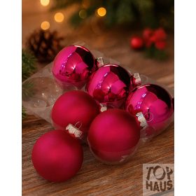 Ciklámen üveg gömb 6cm 055409