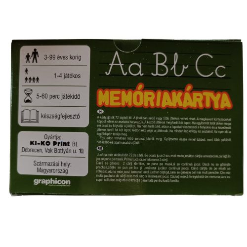 ABC memória kártya