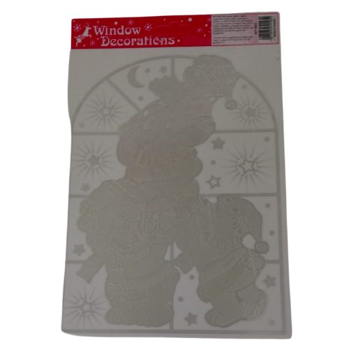 Ezüst karácsonyi  ablak matrica
