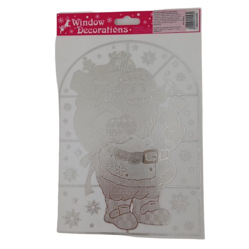 Ezüst karácsonyi  ablak matrica