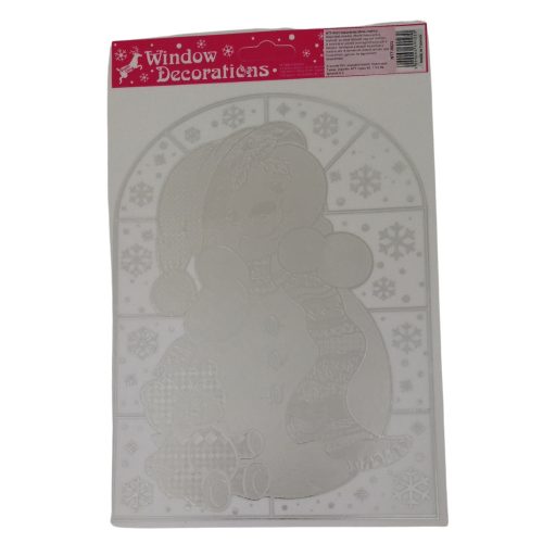 Ezüst karácsonyi  ablak matrica