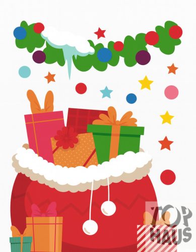 Karácsonyi Ablak matrica 20x30cm 9db-os