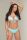 Capri fűzős bikini - türkiz csíkos-L