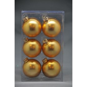 Gömb Üveg 7Cm Arany Matt 