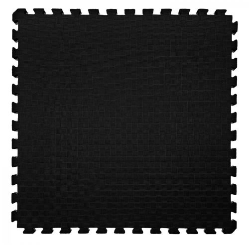 Puzzle Tatami Torna Szönyeg Elem 100 X 100 X 1,3 Cm Védőszegéllyel Fekete-szürke