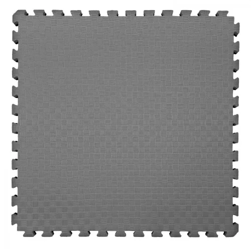 Puzzle Tatami Torna Szönyeg Elem 100 X 100 X 1,5 Cm Védőszegéllyel Fekete-szürke
