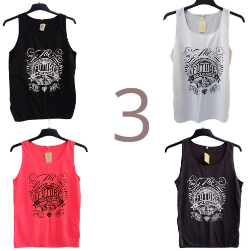 Mintás ujjatlan póló