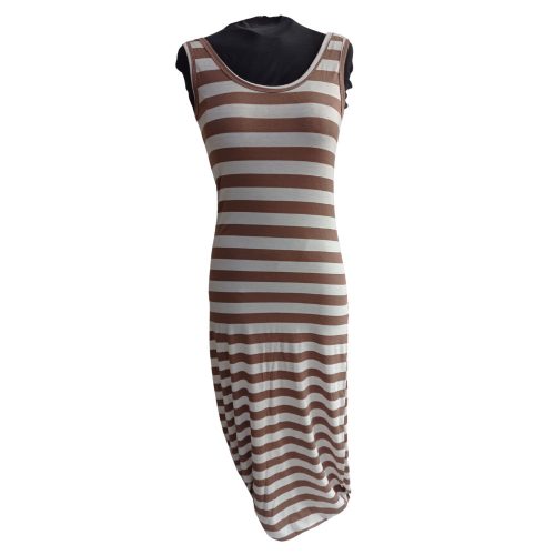 Csíkos hosszú ruha 140cm