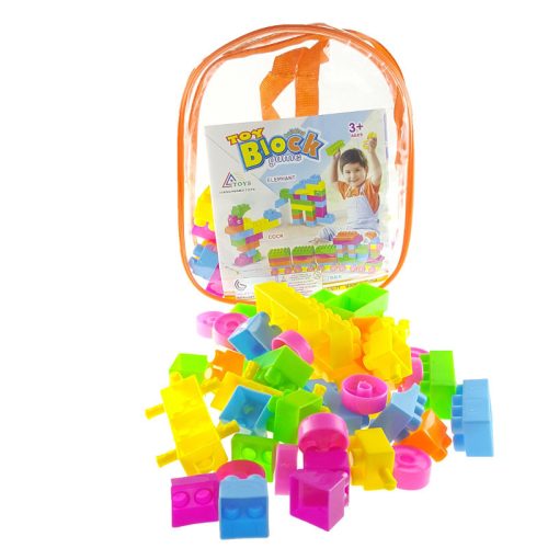 Építőkocka Készlet 80 Db -Os Színes
