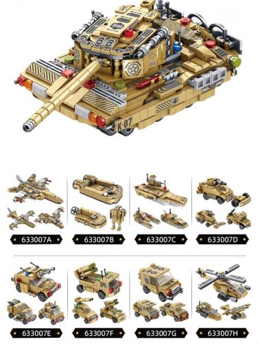 8 az 1-ben összerakható játék tank