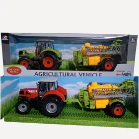 Fém és műanyag traktor permetezővel