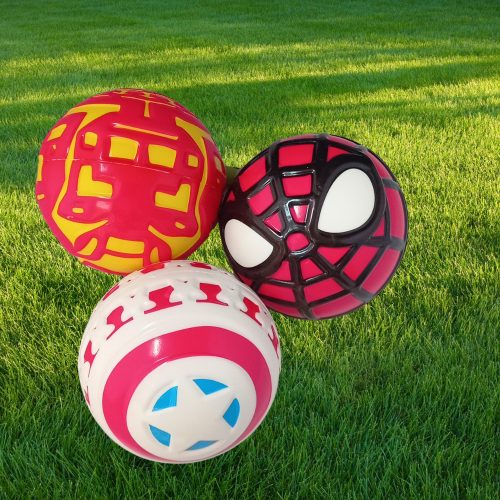 Szuperhősös PU labda 10 cm