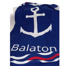 Fehér horgonyos Balatonos törölköző